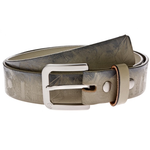 Incision Leather Belt shadow grey SM